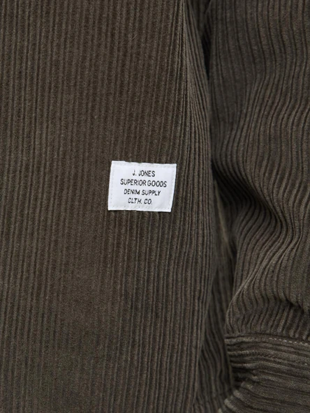 JPRBLUWILL CORDUROY L/S OVERSHIRT SN Olive Olive L - Resim 7