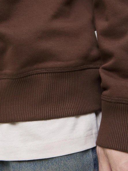JORNORREBRO EMB SWEAT CREW NOOS Deep Mahogany Deep Mahogany XL - Resim 7