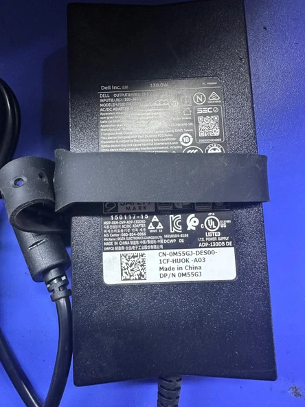 ORJİNAL Dell 0m55gj, 0mtmpn Adaptör 130w 19.5v 6.7a 7.4 5.0mm Şarj Aleti 2.EL KULLANILMIŞ ürün görseli 1