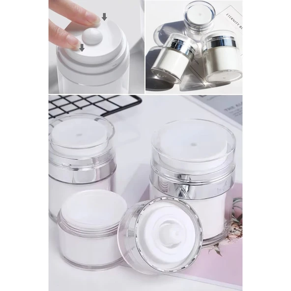 Buffer® Hava Pompalı Doldurulabilir Vakumlu Krem,fondoten Sıvı Kozmetik Ürün Şişesi - 15