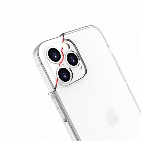 FitCase iPhone 13 Pro Max Kılıf Kamera Korumalı Silikon Kapak - Şeffaf - 3