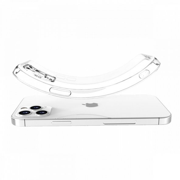 FitCase iPhone 13 Pro Max Kılıf Kamera Korumalı Silikon Kapak - Şeffaf - 5