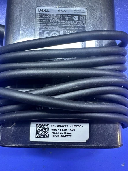 ORJİNAL Dell FPC2Y 0FPC2Y 0G4X7T 0NVV12 19.5V 4.62A  65W Notebook Adaptör Şarj Aleti 2.EL KULLANILMIŞ ürün görseli 1