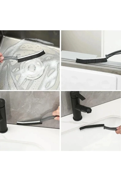 Çok Amaçlı Multi Ince Temizlik Fırçası Derz Arası Banyo Mutfak Lavabo Detay Temizleme Fırçası 2 Adet - 3