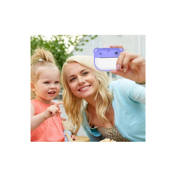 Dijital Video Kayıt Fotoğraf Çocuk Kamerası Anlık Termal Resim Kağıt Baskılı - 3