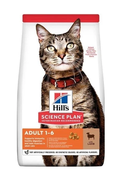 Hill's Adult Lamb Kuzu Etli Yetişkin Kedi Maması 3 Kg