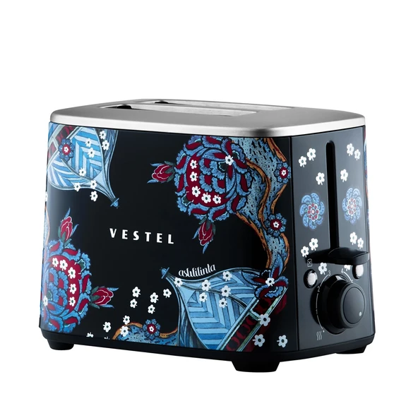 Vestel x Aslı Filinta Retro Siyah Çini Ekmek Kızartma Makinesi - Resim 2