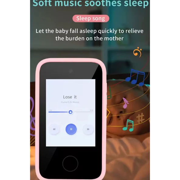 Telefon Modelli Çocuk Dijital Fotoğraf Makinası Çift Kameralı Dokunmatik Ekran 2.0 Ekran - 8