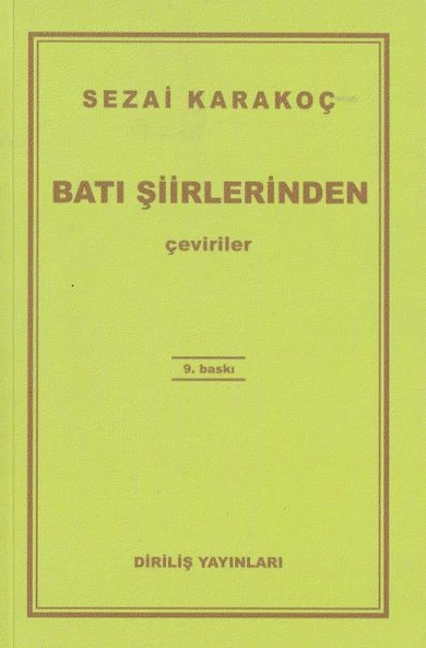 Batı Şiirlerinden Çeviriler ürün görseli