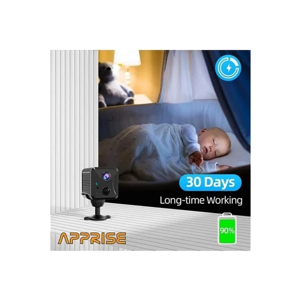 Mini Pır Sensörlü Algılamalı Sesli Konuşmalı 1080p Hd Wifi Kamera - 4