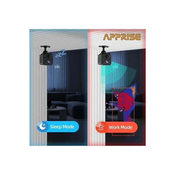 Mini Pır Sensörlü Algılamalı Sesli Konuşmalı 1080p Hd Wifi Kamera - 5