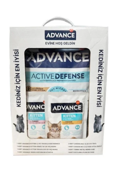 Advance Kitten Yavru Tavuk Etli Kedi Maması 1.5 Kg + 2 Adet Yaş Mama Hediyeli