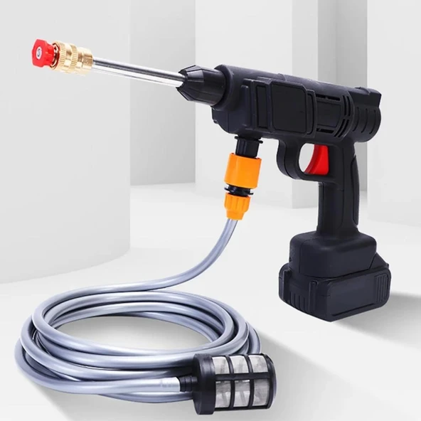 48v Şarjlı Çift Bataryalı Taşınabilir Basınçlı Oto Yıkama Bahçe Sulama Sı - 3
