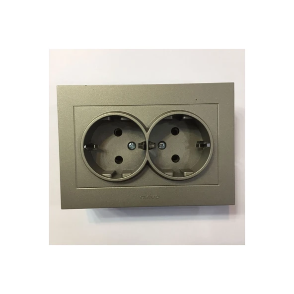 Antrasit Grano Ikili Topraklı Priz