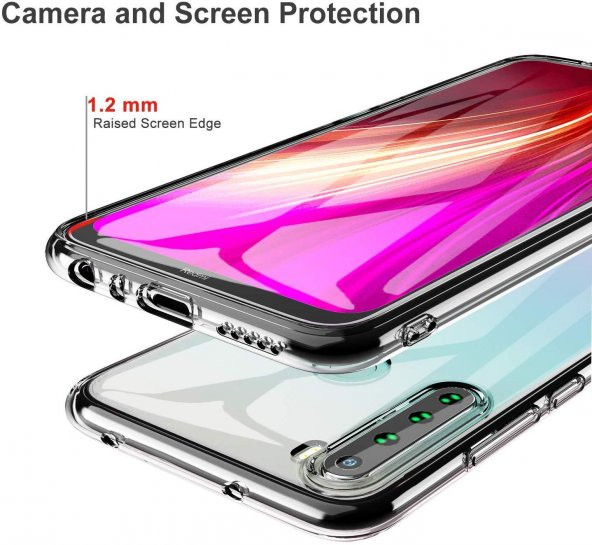 Xiaomi Redmi Note 8T İnce Esnek Şeffaf Sararmaz Kılıf - 4