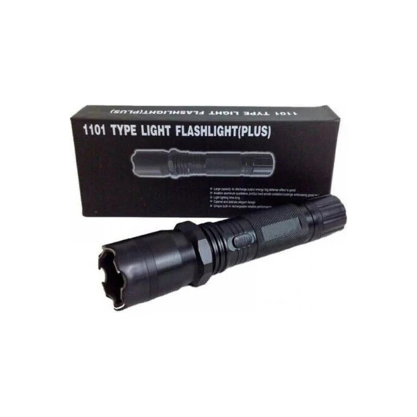 Type Taşınabilir Profesyonel Şarjlı El Feneri El Fenerli Çelik Elektro Şok Fener - Resim 2