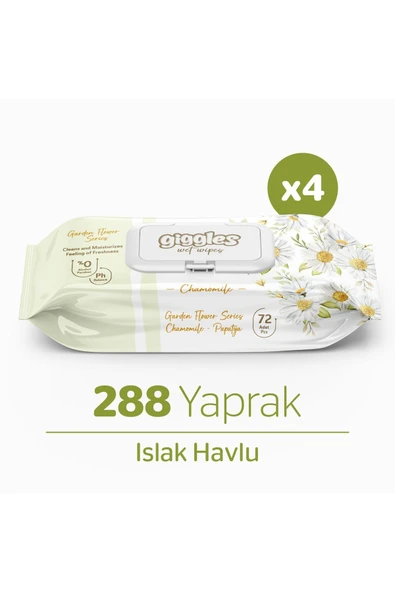 Giggles Papatya Kokulu Islak Mendil - Islak Havlu 288 Mendil