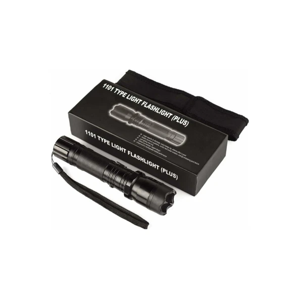 Type Taşınabilir Profesyonel Şarjlı El Feneri El Fenerli Çelik Elektro Şok Fener - Resim 3