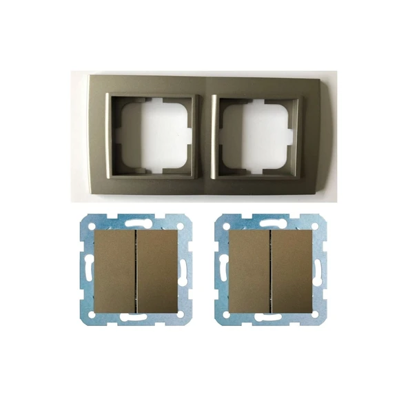 Ovivo Mina Antrasit Ikili Set - Komütatör - Komütatör