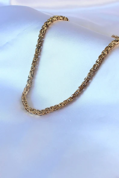 Litae Trend BFS 316L Çelik Gold Renk Kral Zincir Model Erkek Kolye - 2