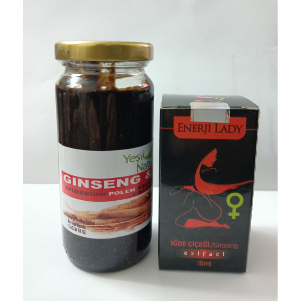 Ginseng & Çakşır (Erkeklere Özel)  + Enerji Lady kadın istek artırıcı damla (Kadınlara Özel)