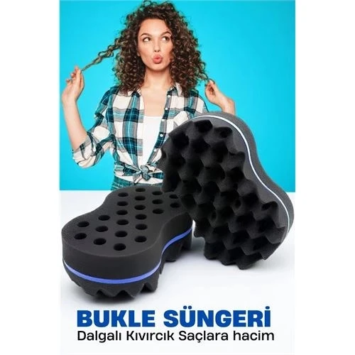 Litae Trend BFS  Bukle Süngeri Dalgalı Kıvırcık Saçlara Bakım Süngeri - 1
