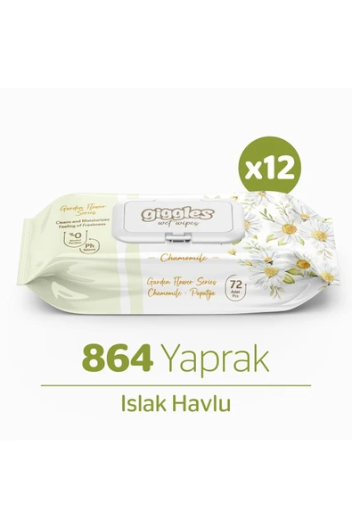 Giggles Papatya Kokulu Islak Mendil - Islak Havlu 864 Mendil