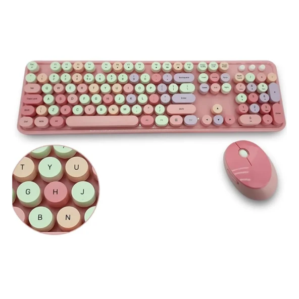 Mofii Pembe Sweet Dm Combo Klavye Mause Set