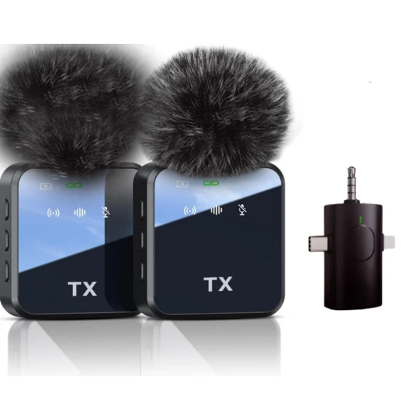 Zr983 F11-2 Kablosuz Çiftli Çok Girişli Mikrofon