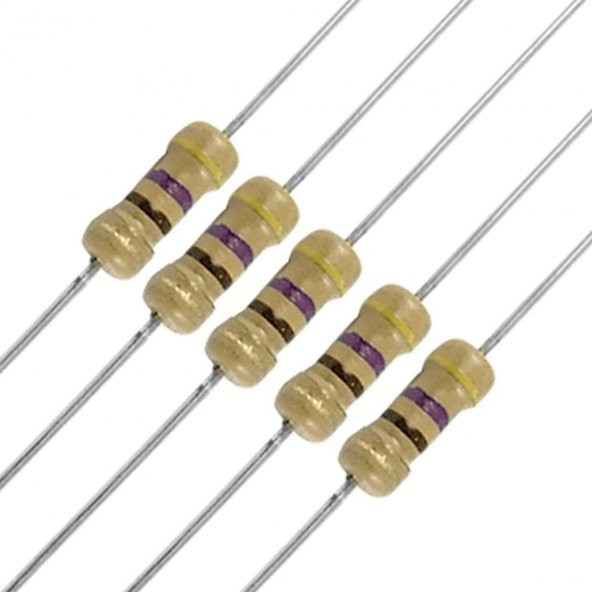 1/6W 5 4.7KOhm Karbon Film Direnç x 10 adet  (rf100)