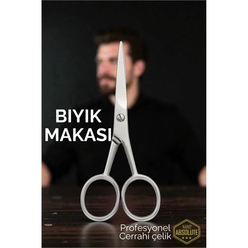Litae Trend BFS  Bıyık Makası -Bıyık Düzeltme Makası Profesyonel Cerrahi Çelik - 1