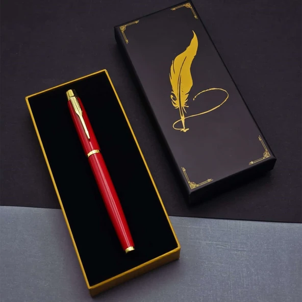 Tüylü Kalem Motif Kutulu Kırmızı Roller Kalem Tg-53-vice/(1395) 4662