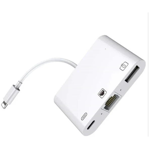 Zr461 Nk107 Lightning Çoklu Ethernet Adaptör ürün görseli 1