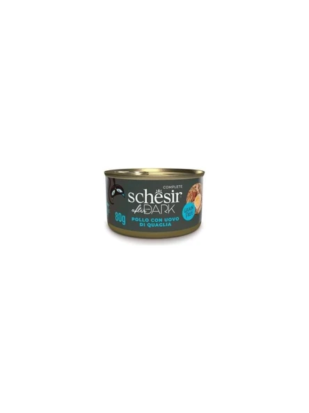 Schesir AfterDark Tavuk ile Bıldırcın Yumurtası Pate Yetişkin Kedi Konservesi 80g  Skt: 02/2027 - 1