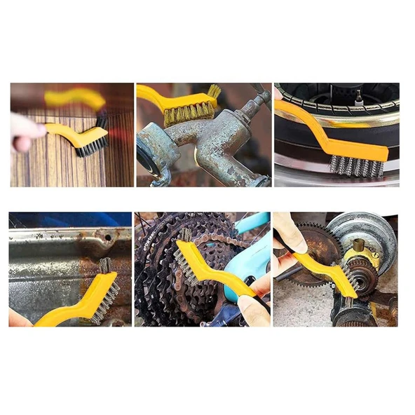 3 Parça Çok Amaçlı Tel Fırça Seti 180 Mm Dmx4681 Tg-53-vice/(1395) 4644 - Resim 2