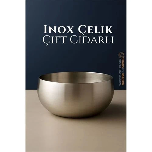 Litae Trend BFS Çift Cidarlı Kase - Inox Çelik Kase 18 cm