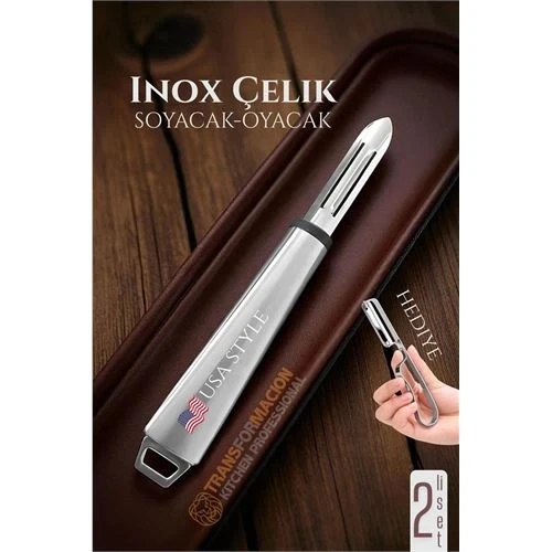 Litae Trend BFS  Inox Soyacak - Sebze Soyacağı - Kabak Dolma Oyacağı 2 li SET ürün görseli