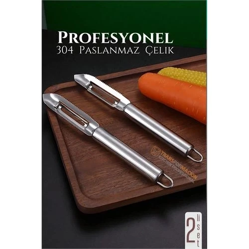 Litae Trend BFS  Soyacak Seti - Sebze Soyacağı Kabak Oayacağı Profesyonel Paslanmaz Çelik 2 li SET ürün görseli