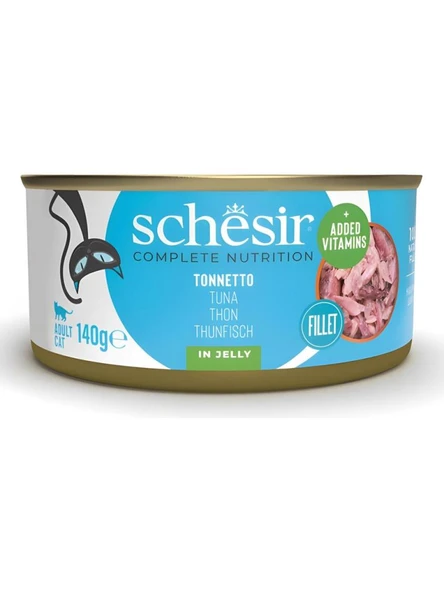 Schesir Tam ve Dengeli Ton Balıklı Jöle İçinde Kedi Konservesi 140g  Skt: 01/2028 ürün görseli