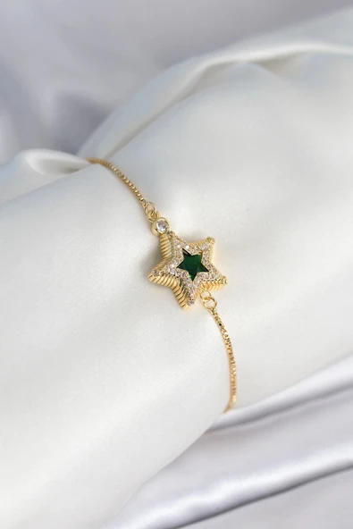 Litae Trend BFS Yıldız Model Asansörlü Gold Renk Kadın Bileklik - 1