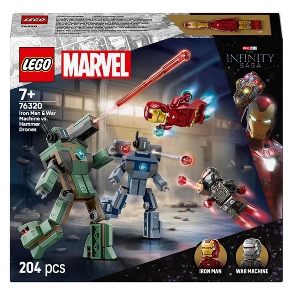 Litae Trend BFS  LEGO Marvel Iron Man ve War Machine, Hammer İnsansız Hava Araçlarına Karşı 76320 - Resim 4