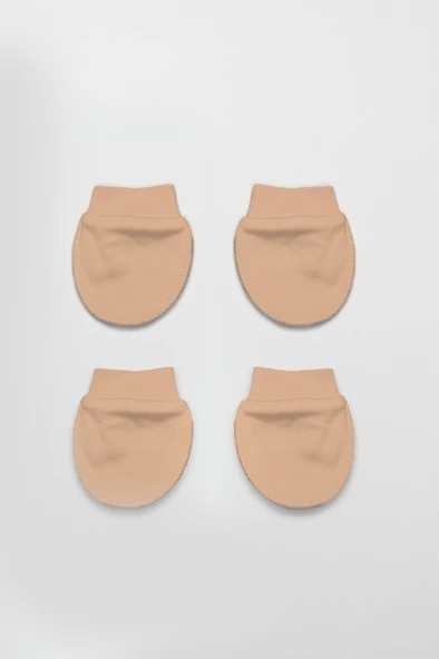 Bistyle 2Li Penye Eldiven Basıc 90108 Bej - Resim 3