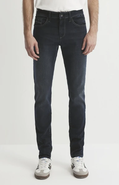 Mavi Erkek Slim Fit Jean Pantolon - Günlük Minimalist Stil - Resim 2