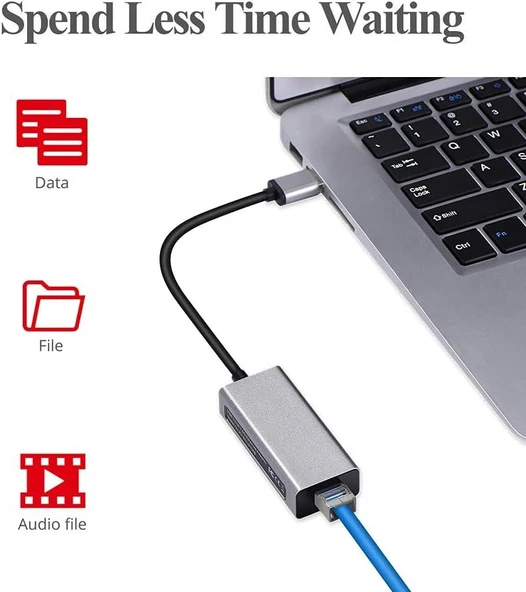 USB 3.0 Ağ Adaptörü 1000/100 Mbps - Resim 3