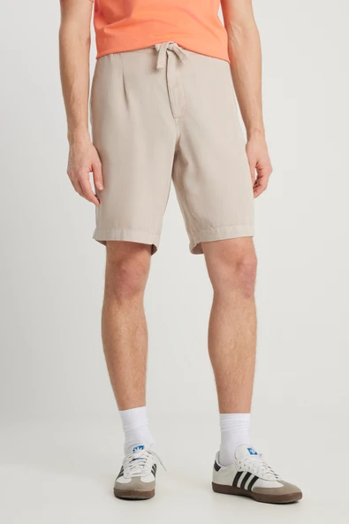 Regular Fit Normal Kesim Normal Bel Taş Rengi Yumuşak Dokulu Şort Wrangler - 2