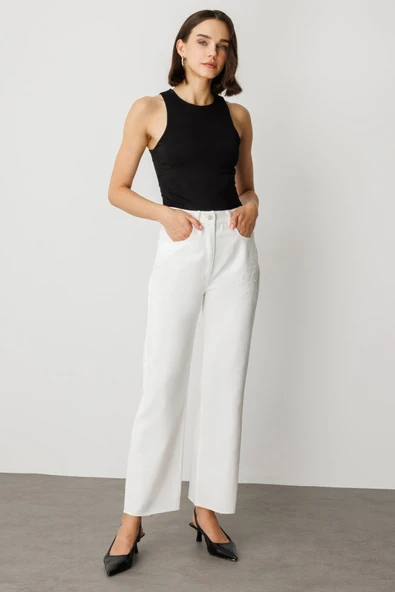 Ekol Pul Çiçek İşlemeli Kot Pantolon ürün görseli 1