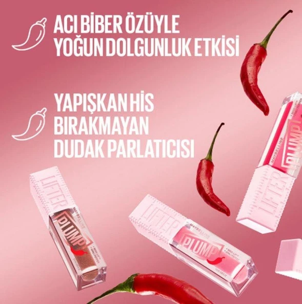 Maybelline New York Lifter Plump Dolgunlaştırıcı Dudak Parlatıcısı- 007 Coca Zing - 4