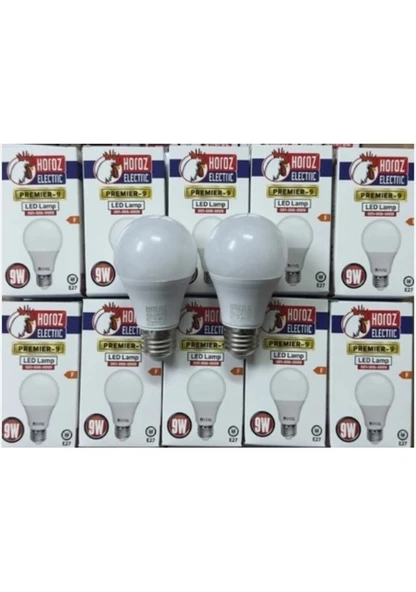 Horoz Elektrik 9watt Beyaz Işık Led Ampul 900lm E27 10 Adet - 2