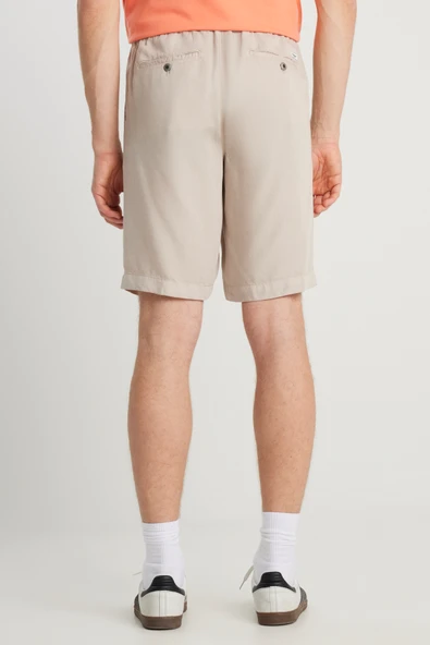 Regular Fit Normal Kesim Normal Bel Taş Rengi Yumuşak Dokulu Şort Wrangler - 3