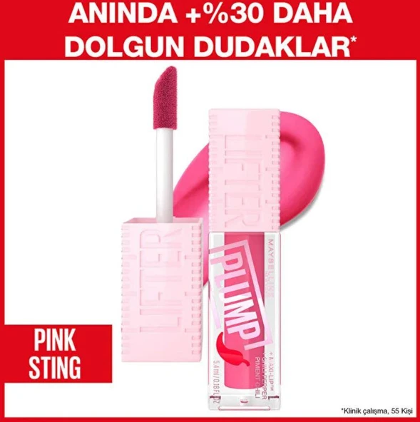 Maybelline New York Lifter Plump Dolgunlaştırıcı Dudak Parlatıcısı- 003 Pink Sting - 2